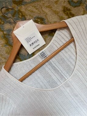 Totême Off-White Irregular Rib Knit T-Shirt